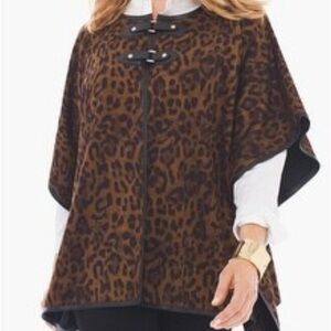 Chico’s NWT Marcy leopard ruana